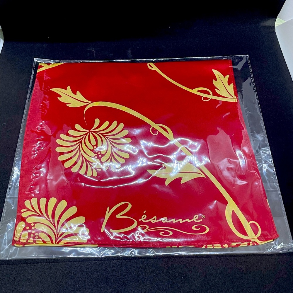 Besame Cosmetics Red silk scarf